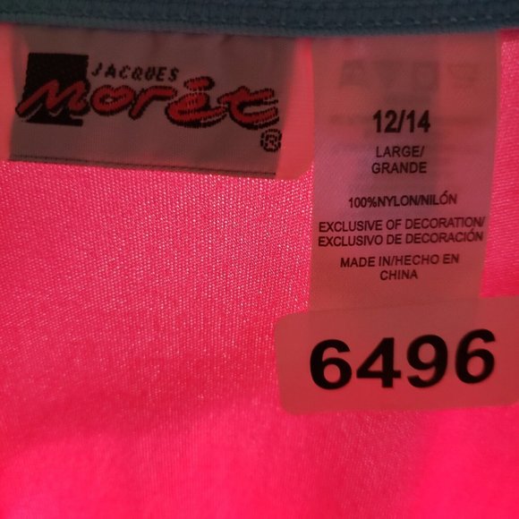 Moret Flower Power Tank Skirtall Dance Leotard Strawberry Girls Size Large 12/14 - Picture 4 of 12